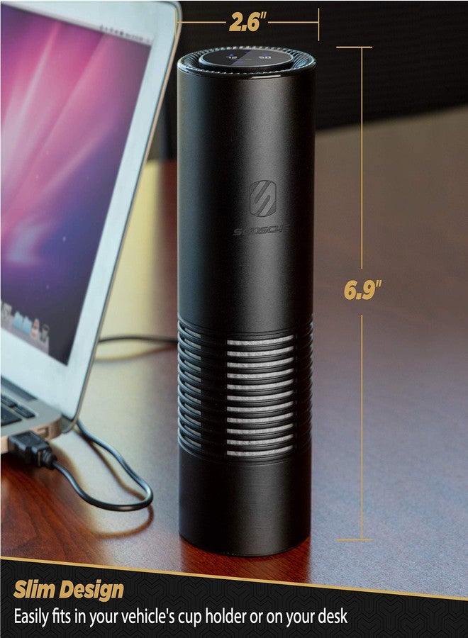 سكوش جهاز تنقية الهواء المحمول Scosche AFP-SP FrescheAIR Pro المزود بفلتر HEPA، يزيل وبر الحيوانات الأليفة وروائح الطعام والدخان، معطر جو شخصي كبير الحجم - Image 5